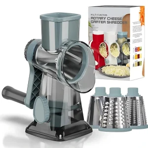 Rallador Giratorio 3 en 1 de queso Rebanador Manual